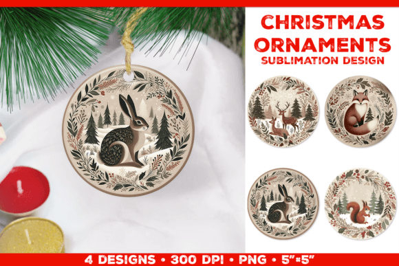 Download Cozy Woodland Animals Christmas Ornament - Cozy woodland Collection