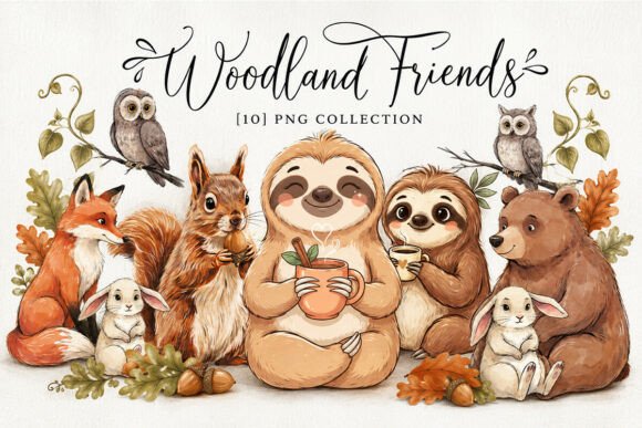 Download Woodland Friends Clipart Bundle PNG - Art Collection