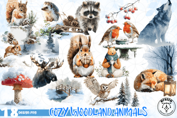 Download Cozy Woodland Animals PNG - Cozy woodland Collection