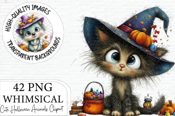 Download Cute Halloween Animals Clipart Bundle - Art Collection