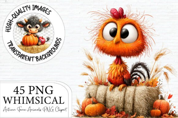 Download Whimsical Autumn Farm Animals Clipart - Art Collection