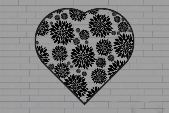 Download Floral Heart Wall Interior - Art Collection