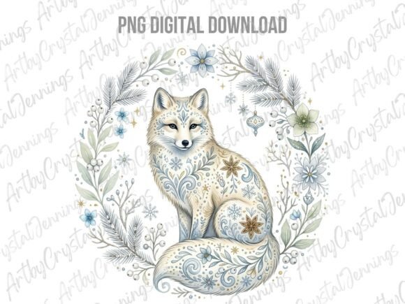 Download Watercolor Winter Folk Art Fox PNG - Art Collection