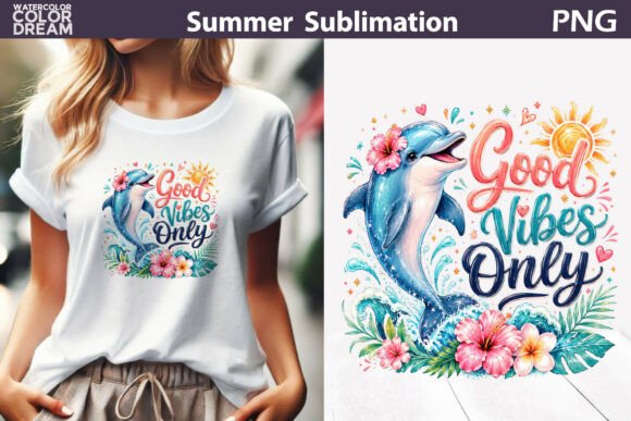 Download Good Vibes Dolphin Art - Art Collection