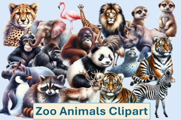 Download Zoo Animals Clipart PNGs - Art Collection