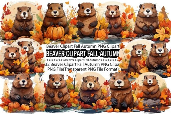 Download Beaver Clipart Fall Clipart Autumn PNG - Art Collection