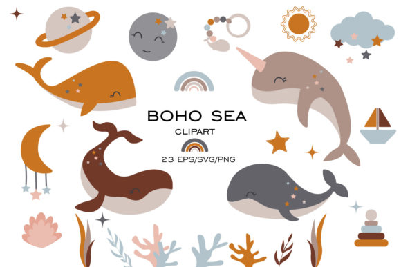 Download Boho, Celestial Whales - Whales Collection