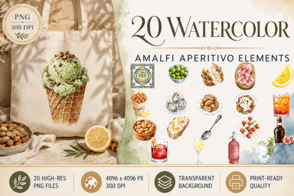 Download Amalfi Aperitivo Italian Summer Clipart - Art Collection