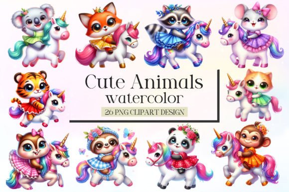 Download Cute Animals Sublimation Clipart - Art Collection