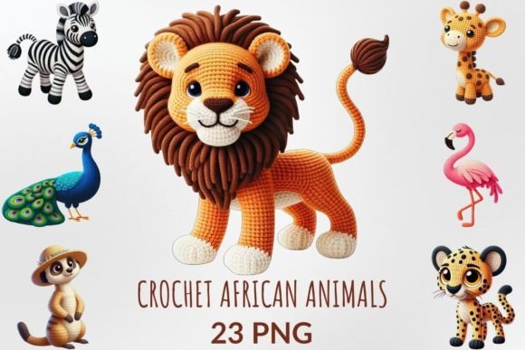 Download Crochet African Animals Sublimation Pack - African Collection