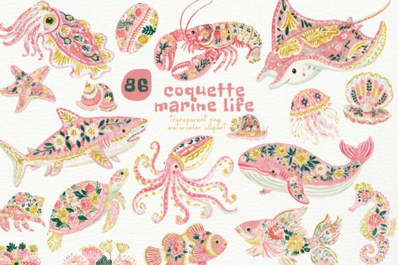 Download Coquette Marine Life PNG Clipart - Art Collection