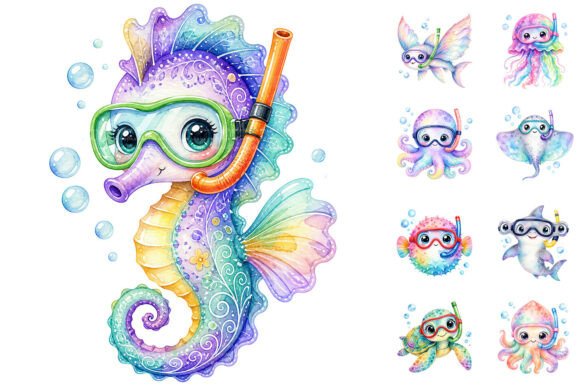 Download Snorkeling Ocean Animals Clipart - Art Collection