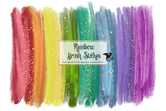 Download Rainbow Brush Strokes Clipart - Art Collection