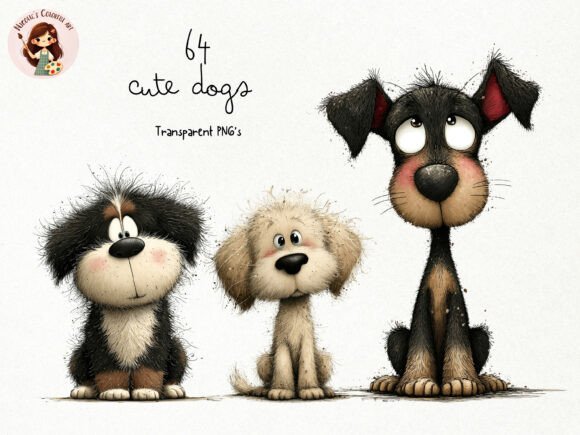 Download Cute Watercolor Dogs PNG Clipart - Art Collection