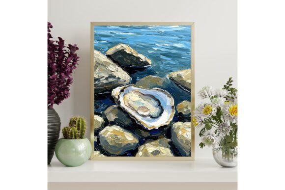 Download Oyster Shell Painting Printable Art - Art Collection