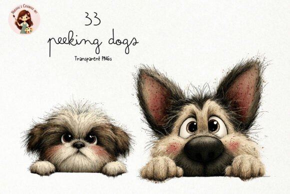 Download Peeking Dogs PNG Clipart - Art Collection