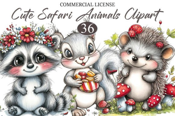 Download Cute Safari Animals Clipart - Art Collection