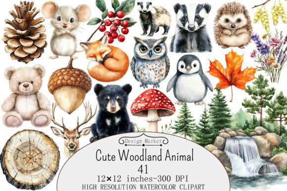Download Cute Woodland Animal Clipart - Art Collection