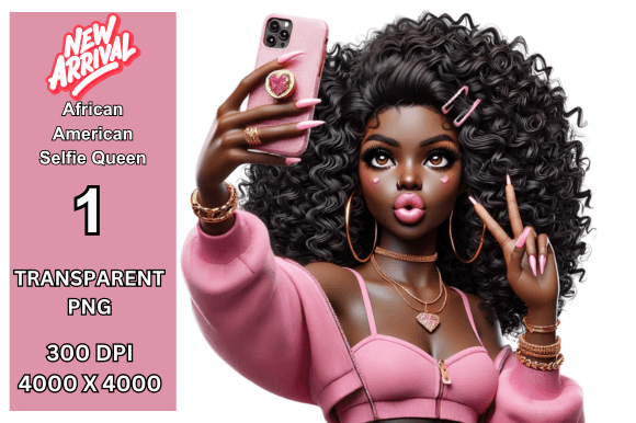 Download African American Selfie Queen Clipart - Art Collection