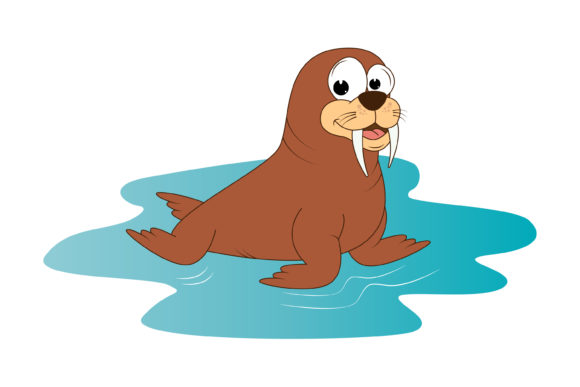 Download Cute Walrus Animal Cartoon - Art Collection