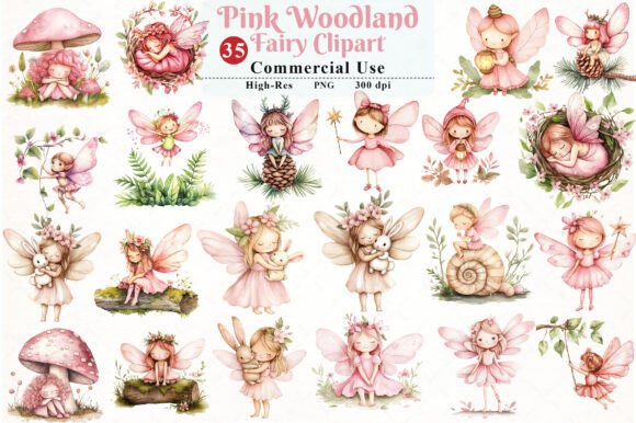 Download Pink Woodland Fairy Clipart - Art Collection