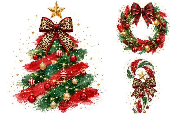 Download Watercolor Brushstroke Christmas Clipart - Art Collection