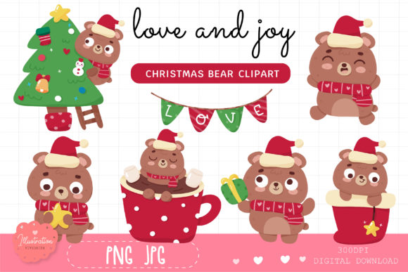 Download Christmas Bear Santa Kawaii Xmas Clipart - Art Collection