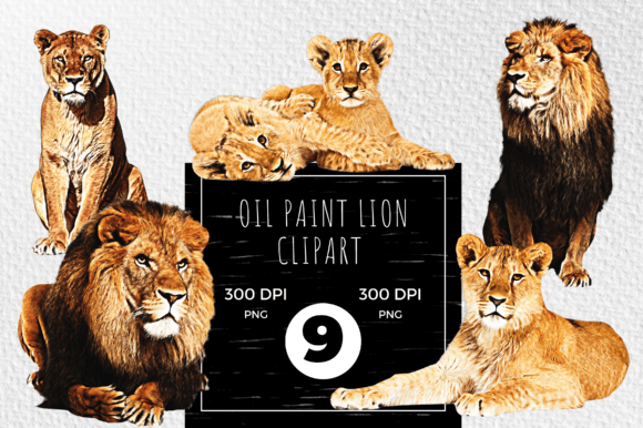 Download Lion Kingdom Oil Paint Clipart - Art Collection