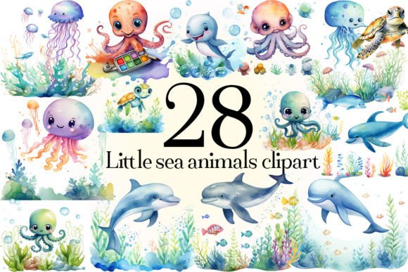 Download Little Sea Animals Clipart - Art Collection