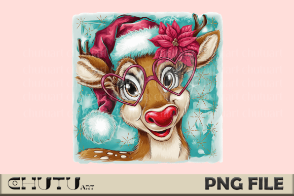 Download Reindeer Girl PNG - Sparkle Xmas Art - Art Collection