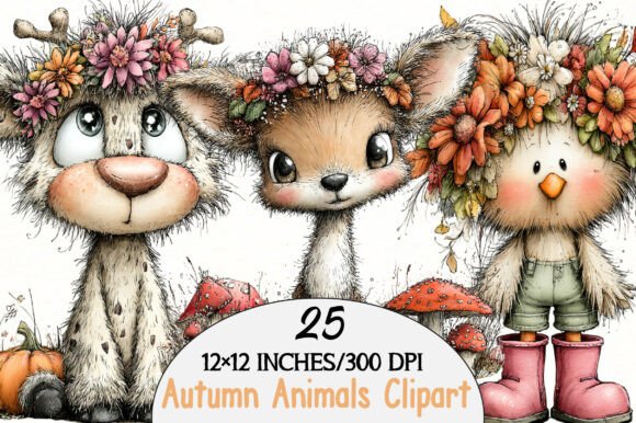 Download Watercolor Autumn Animals Clipart - Art Collection
