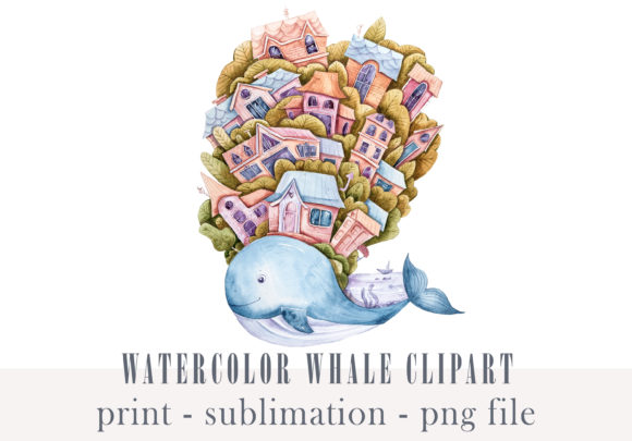 Download Watercolor Whale Clipart-sublimation&nbsp; - Art Collection