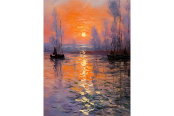 Download Sunset - Impressionism Art Print Poster - Art Collection