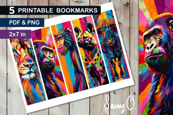 Download Bookmark African Animals Pop Art Lion - Art Collection