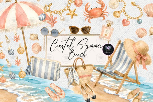 Download Coastal Summer Beach Clipart - Art Collection