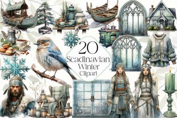 Download Scadinavian Winter Clipart - Art Collection