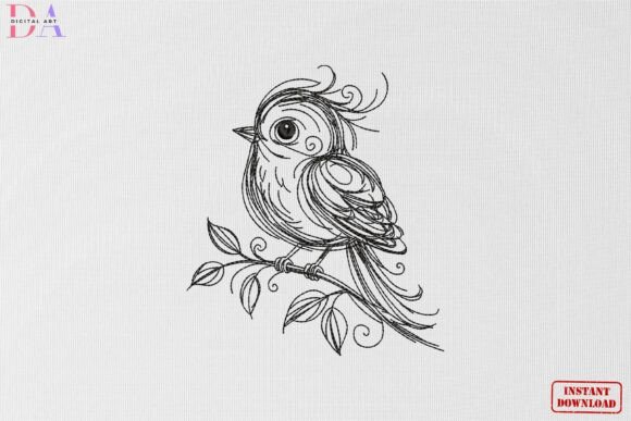 Download Cute Bird Sketch Nature Animal Art - Art Collection