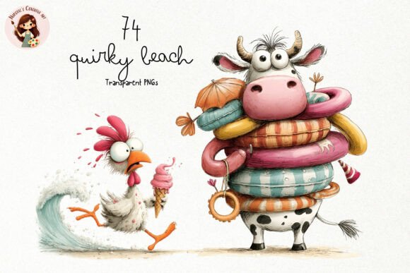 Download Quirky Beach Animals PNG Clipart - Art Collection
