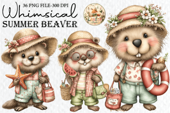 Download Whimsical Summer Beaver Clipart - Art Collection
