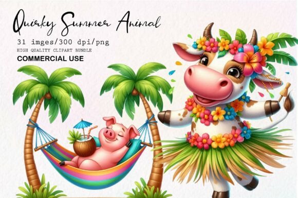 Download Quirky Animal Watercolor Clipart - Art Collection