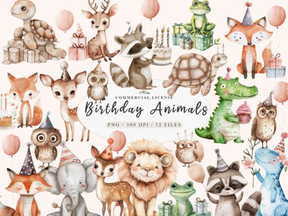 Download Birthday Baby Animal Clipart, Birthday - Art Collection
