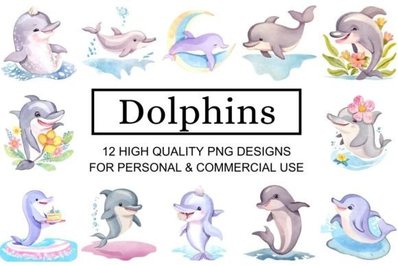 Download Stunning Watercolor Dolphin Clipart - Art Collection