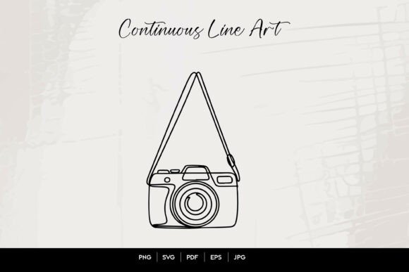 Download Camera Continuous Line Art Illustration - Art Collection