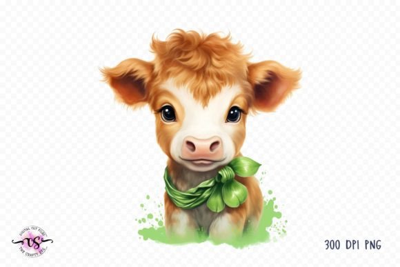 Download Cute St Patrick's Day Baby Cow Clipart - Art Collection