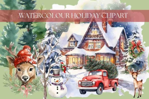 Download Christmas, Watercolour Clipart, PNG File - Art Collection