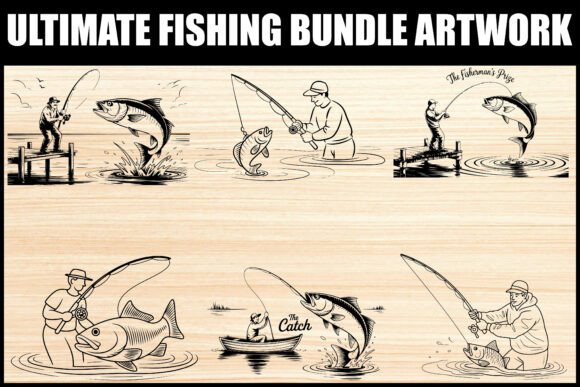 Download "Classic Angler's Fishing Art Bundle" - Art Collection