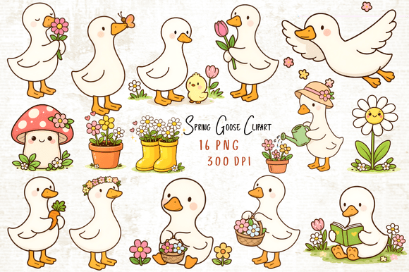Download Spring Goose Clipart PNG - Art Collection
