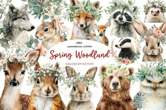 Download Spring Woodland Portraits Clipart - Art Collection