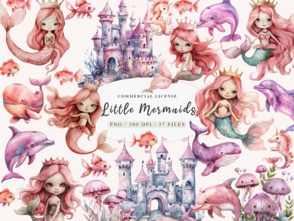 Download Little Mermaid Png, Sea Animals Clipart - Art Collection