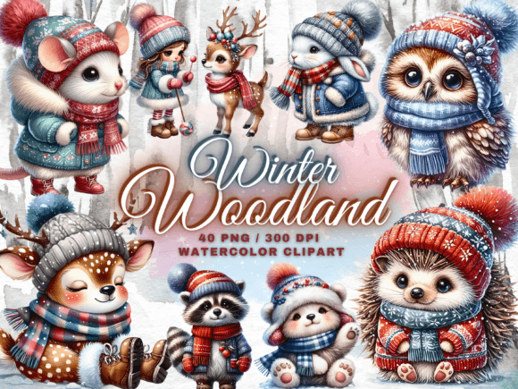 Download Winter Clipart Woodland Animals Clipart - Art Collection